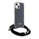 Guess iPhone 15 / 14 / 13 Case Crossbody Cord 4G Print, Black