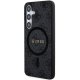 Guess 4G Collection Leather Metal Logo MagSafe Case for Samsung Galaxy S24+, Black