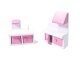 Wooden MDF Play Dollhouse with Furniture 70cm, Pink
