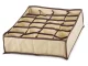 Underwear and Socks Drawer Organizer, 24 Compartments, Beige