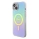 Guess iPhone 15 Plus Case IML Iridescent MagSafe, Turquoise