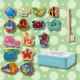 Wooden Fishing Game for Kids with Rod in a Metal Storage Tin