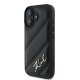 Apple iPhone 16 6.1\" Karl Lagerfeld Quilted Signature Case Cover, Black | Чехол Кейс Бампер...