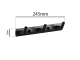 Wall Mounted Coat Rack for Towels and Clothes 24.5 cm, Loft Style, Black