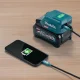 Makita ADP002G 40V Battery USB Adapter, USB-C and USB-A, Blue