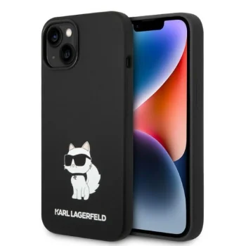 Karl Lagerfeld Silicone Choupette MagSafe Case for iPhone 14 Plus, Black