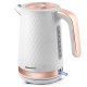 Electric Kettle Berdsen BD-705, 1.7 L, White-Copper
