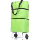 Folding bag on wheels green