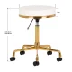 Activeshop H4 Cosmetic Stool, White/Gold