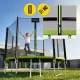 4FIZJO CLASSIC Garden Trampoline with Net and Ladder 374 cm 12FT Green/Black