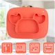 Ricokids Crab Silicone Suction Plate with Lid for Toddlers and Babies