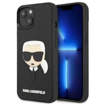 Karl Lagerfeld 3D Rubber Karl's Head Case for iPhone 14 Plus, Black
