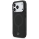Mercedes iPhone 17 Pro Case Plain Smooth Leather MagSafe, Black