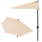 Half Patio Umbrella for Balcony and Terrace 2.7m MultiGarden, Beige