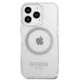 Guess Metal Outline MagSafe Case for iPhone 13 / 13 Pro - Silver