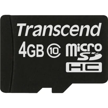 Transcend microSDHC 4GB Class 10 Memory Card TS4GUSDC10