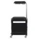 Pedicure Stool and Cosmetic Trolley 16 Plus, Black/White