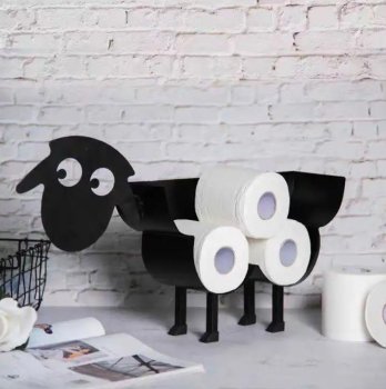 Toilet Paper Rack Stand Decorative Metal Toilet Tissue Holder, Sheep