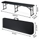 Plonos 440201 Folding Garden and Catering Bench 180 cm, Black