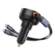 Baseus Enjoyment Pro 60W Car Charger with Retractable USB-C/Lightning Cable Black