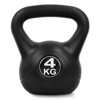 4FIZJO Kettlebell Exercise Weight 4 kg, Black