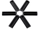 Foldable Trivet for Hot Pots and Pans, 19 cm, Black