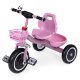 ECOTOYS Toddler Tricycle with Basket and Bell, Pink