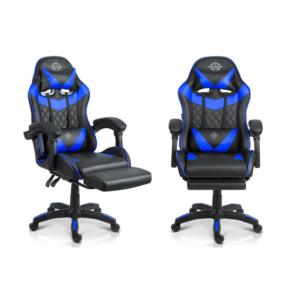 Sofotel Draknor II Ergonomic Gaming Chair with Footrest, Black and Blue (0)