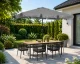 Multigarden Rectangular Garden Umbrella with Tilt, 200x130 cm, Grey