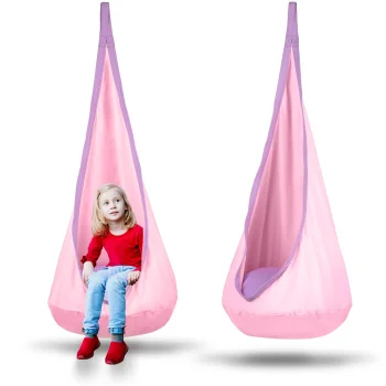 Neo-Sport Hanging Cocoon Chair for Kids, Light Pink