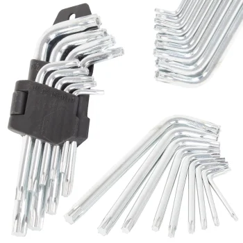Allen and Torx Key Set 1.5-10mm, 9 pcs, Silver