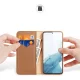 Dux Ducis Hivo Samsung Galaxy S23+ Genuine Leather Flip Case Brown