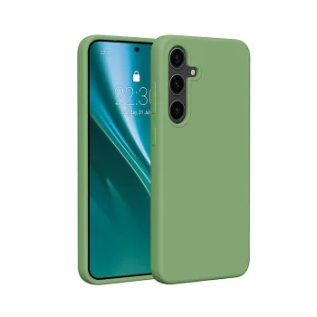Etteri Silicone Case for Samsung Galaxy S25 Plus, Light Green