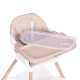 ECOTOYS 2-in-1 Baby High Chair and Booster Seat, Beige