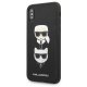 Karl Lagerfeld Saffiano Karl&Choupette Head Case for iPhone X/XS Black