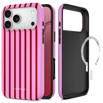 Tech-Protect Lamano MagSafe Case for iPhone 18 Pro / 17 Pro, Pink/Red