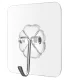Self-Adhesive Wall Hooks, Transparent, 10 Pcs
