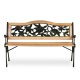 Wooden Garden Bench with Backrest 123.5x74x48cm Gardi Rose Sofotel