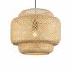 Bamboo Pendant Lamp Boho Style 40cm E27, Beige
