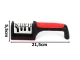 3-Stage Kitchen Knife and Scissor Sharpener 3-in-1, 21.5 x 5.5 cm
