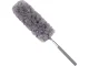 Telescopic microfiber dust brush, adjustable 35–83 cm, grey