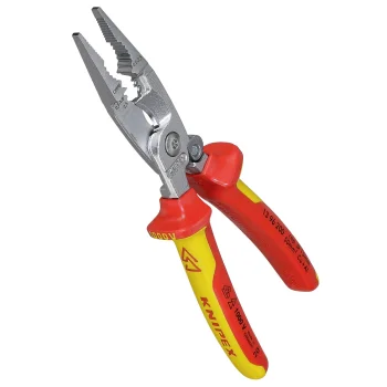 KNIPEX 13 96 200 Electrical Installation Pliers, 200 mm, Red/Yellow