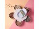 Rotating Flower-Shaped Snack Box Organizer with Phone Holder, Pink