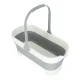 Collapsible Rectangular Mop Bucket with Handle, 15L, Grey