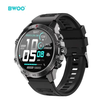 BWOO WA-08 Smartwatch with 1.43" AMOLED Display, Black