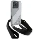 BMW iPhone 16 Pro Max Case M Edition Carbon Stripe & Strap, Gray