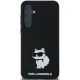 Karl Lagerfeld Samsung Galaxy A35 Case Silicone Choupette Metal Pin, Black