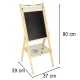 Double-Sided Magnetic and Chalk Board for Kids with Accessories, 38x37x90cm