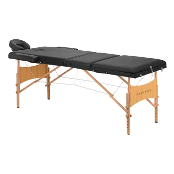 Balance Lux 3-Segment Folding Massage Table, 190x70 cm, Black