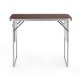 Складной туристический стол MultiGarden 120x60 см с 2 полками, коричневый